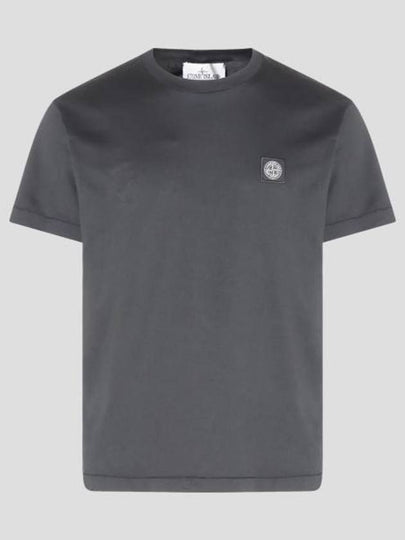 Stone Island Short Sleeve T Shirt 811524113 V0062 LEAD GRAY - STONE ISLAND - BALAAN 2