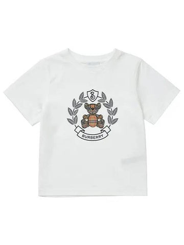 8072328 A1464 Thomas Bear Print Junior Short Sleeve T-shirt - BURBERRY - BALAAN 1