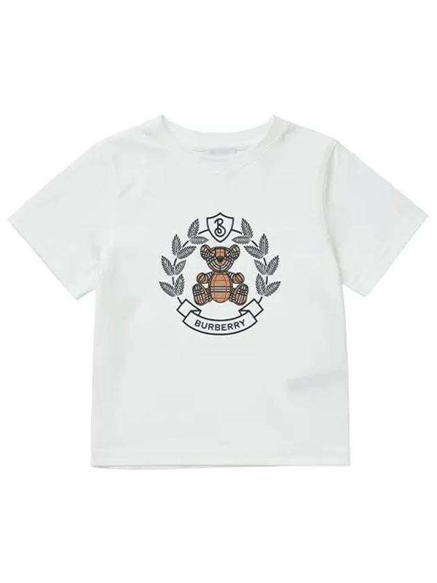 Kids Thomas Bear Print Short Sleeve T-Shirt White - BURBERRY - BALAAN 3