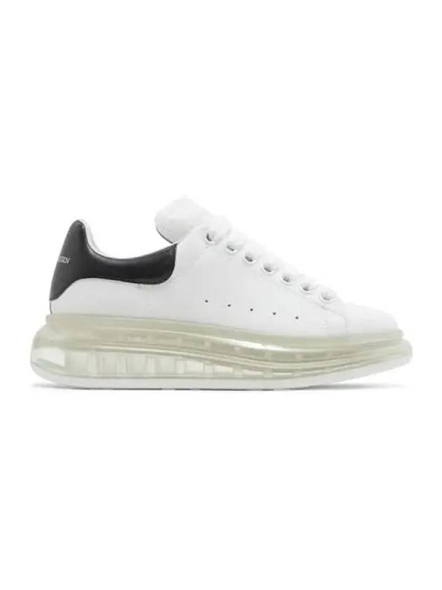 Oversized Clear Sole Low Top Sneakers Black White - ALEXANDER MCQUEEN - BALAAN 2