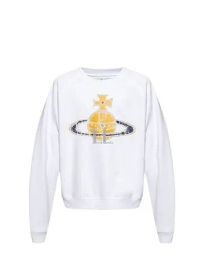 Time Machine Raglan Sweatshirt White - VIVIENNE WESTWOOD - BALAAN 2