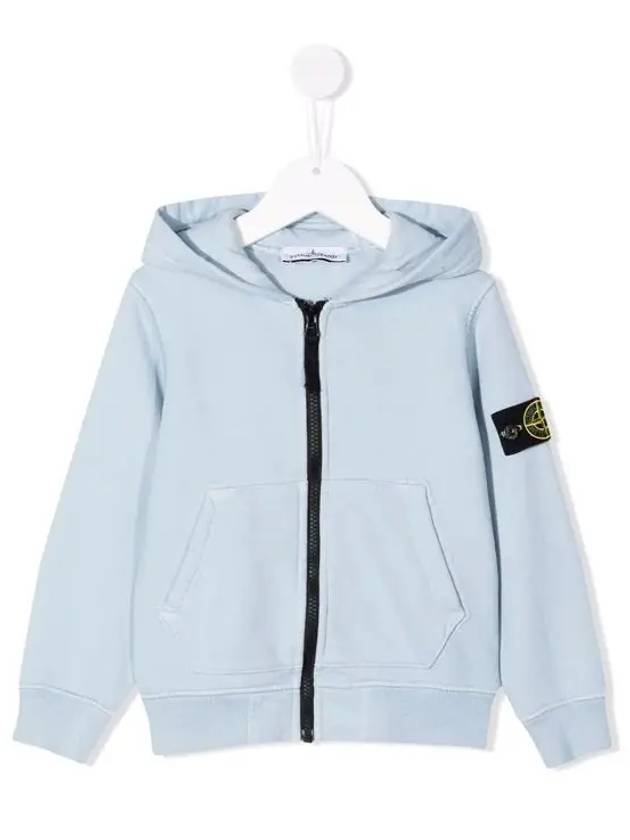 Wapen Patch Hooded Zip Up Sky Blue - STONE ISLAND - BALAAN 3