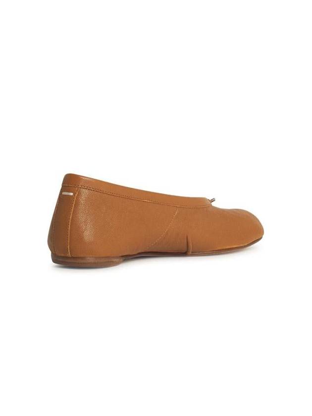 Maison Margiela 'Tabi' Brown Leather Ballet Flats - MAISON MARGIELA - BALAAN 3