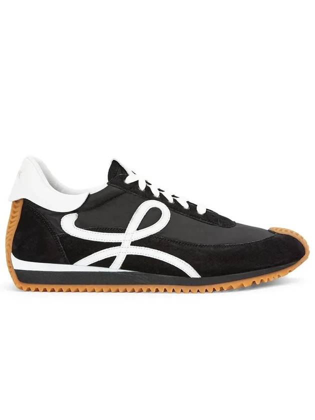 Flow Runner Nylon Suede Low Top Sneakers Black - LOEWE - BALAAN 2