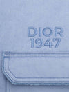 Overshirt Cotton Jacket Blue - DIOR - BALAAN 8