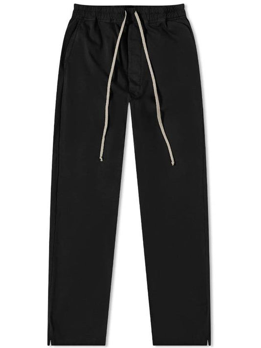 Medium Weight Berlin Drawstring Cotton Track Pants Black - RICK OWENS - BALAAN.