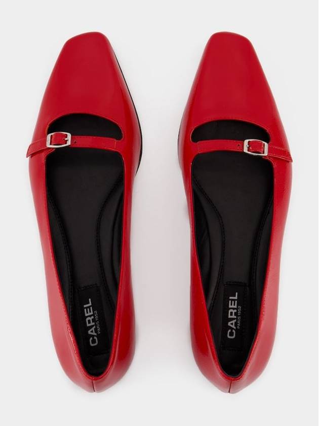 Emilie Ballerinas - Carel - Leather - Red - CAREL - BALAAN 4