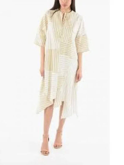 Women's Striped Tunic Long Dress Beige - LOEWE - BALAAN 2