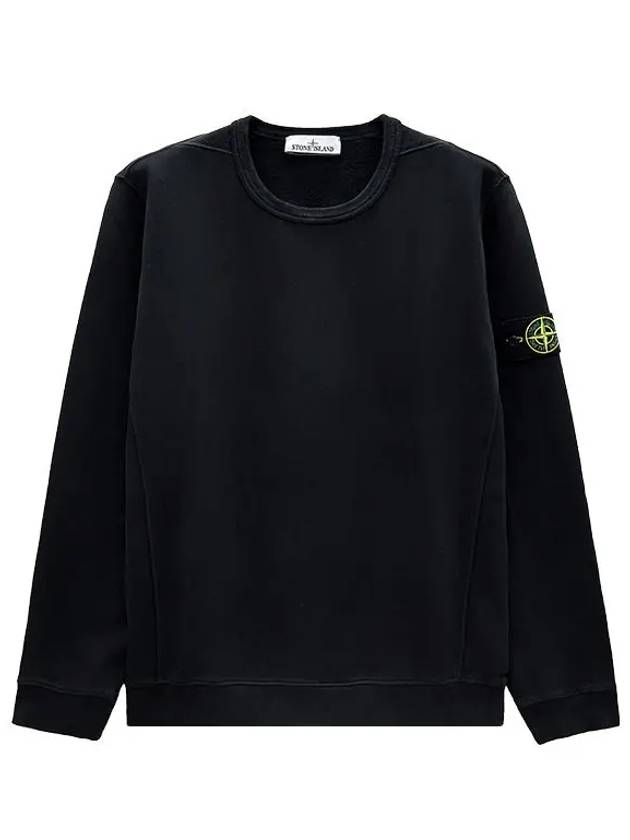 Wappen Patch Crew Neck Cotton Sweatshirt Black - STONE ISLAND - BALAAN 2