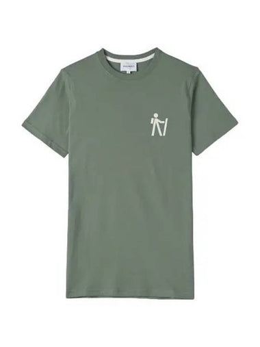 Nils pictogram short sleeve t shirt moss green - NORSE PROJECTS - BALAAN 1