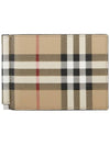 Men's Money Clip Vintage Check Money Clip Half Wallet Beige - BURBERRY - BALAAN 2