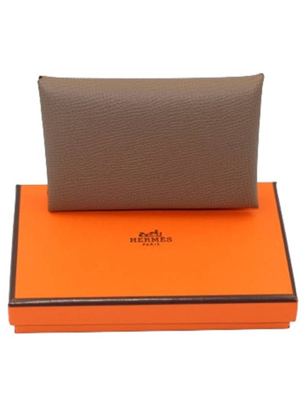 Calvi Card Wallet Étoupe - HERMES - BALAAN 6