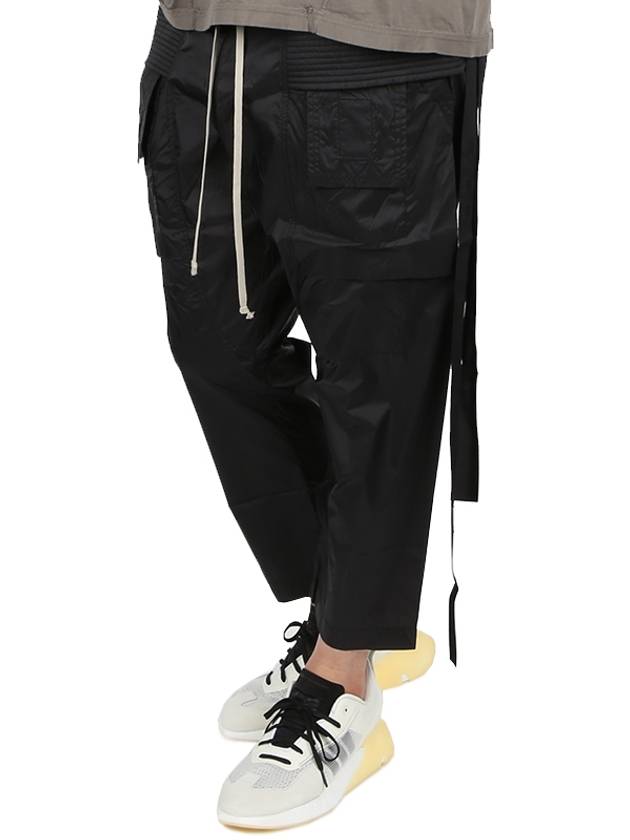 Dark Shadow Creech Drawstring Crop Cargo Pants Black - RICK OWENS - BALAAN 2