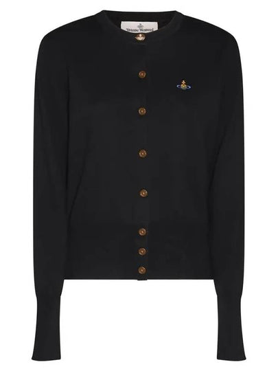 Logo Patch Cardigan Black - VIVIENNE WESTWOOD - BALAAN 2