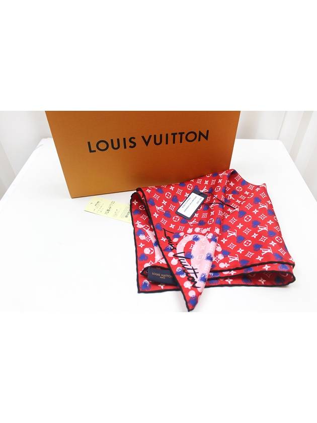 I LV U Red Square 45 Scarf M77353 - LOUIS VUITTON - BALAAN 5