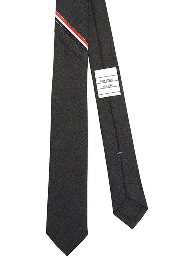 Grosgrain Stripe Classic Tie Grey - THOM BROWNE - BALAAN 2