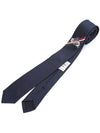 Anchor Jacquard Classic Silk Tie Navy - THOM BROWNE - BALAAN 5