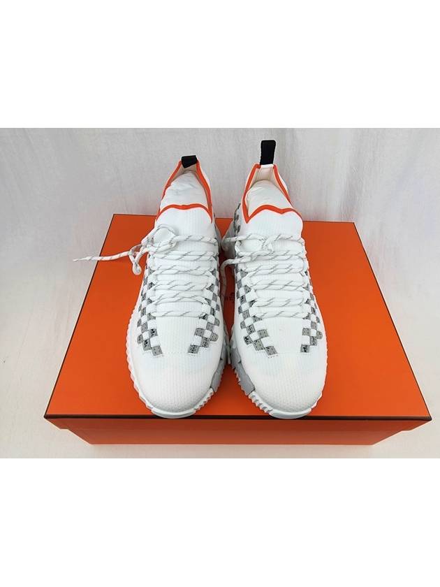 Flex Low Top Sneakers Blanc Gris - HERMES - BALAAN 6