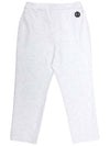 Button Jogger Track Pants White Melange Grey - THE GREEN LAB - BALAAN 4