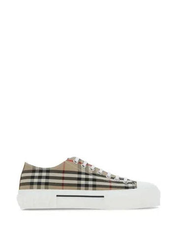 80947511 Check Cotton Men s Sneakers 1343561 - BURBERRY - BALAAN 1