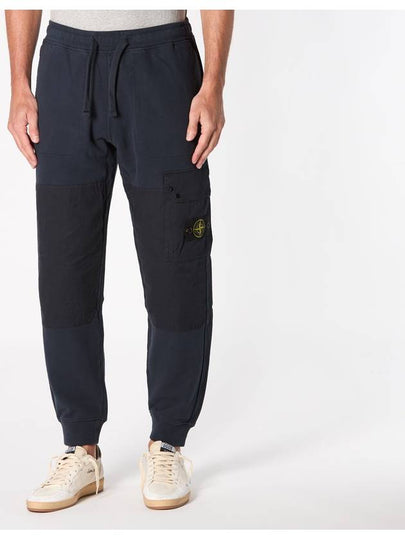 Compass Badge Panel Track Pants Blue - STONE ISLAND - BALAAN 2