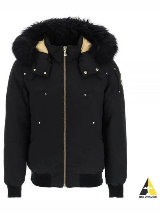 Gold Ballistic Bomber Jacket Black Fox Fur Black - MOOSE KNUCKLES - BALAAN 2