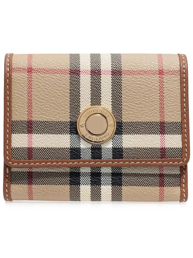 Check Half Wallet Beige - BURBERRY - BALAAN 2