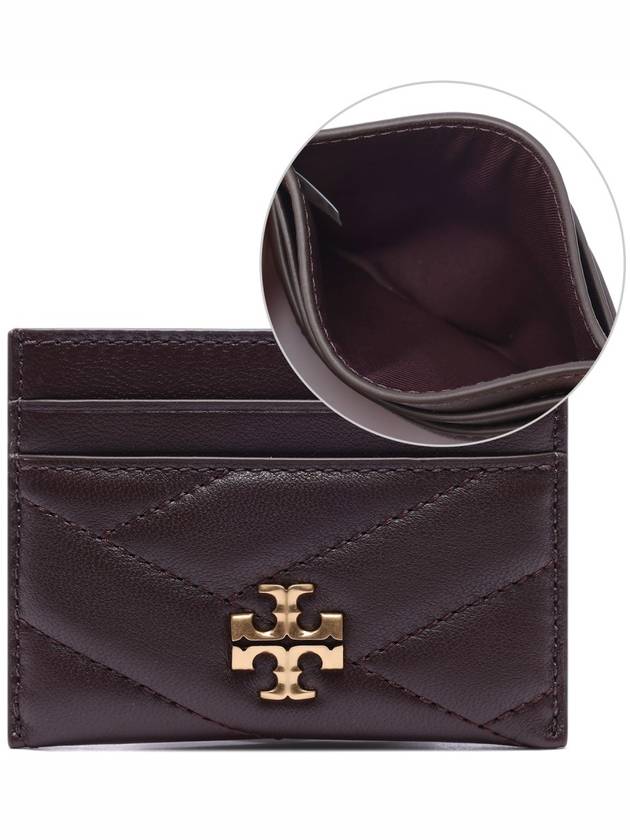 Kira Chevron Logo Card Wallet Brown - TORY BURCH - BALAAN 3