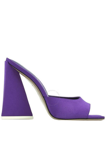 The Attico Ladies Violet Satin Devon Mule Sandals, Brand Size 37 (US Size 7) - THE ATTICO - BALAAN 1