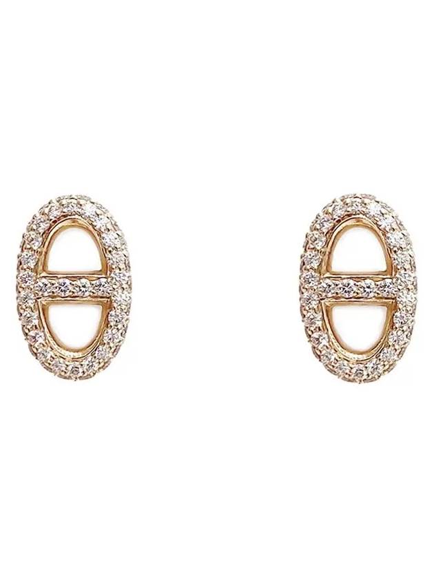 Blue stone earrings 18K rose gold diamond 4HA0851 - HERMES - BALAAN 1