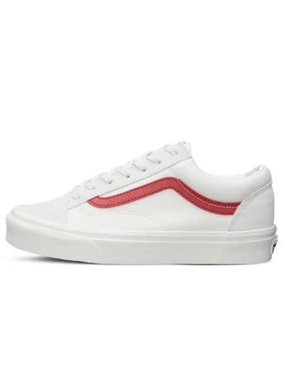 Old Skool Style 36 Low Top Sneakers White Red - VANS - BALAAN 2