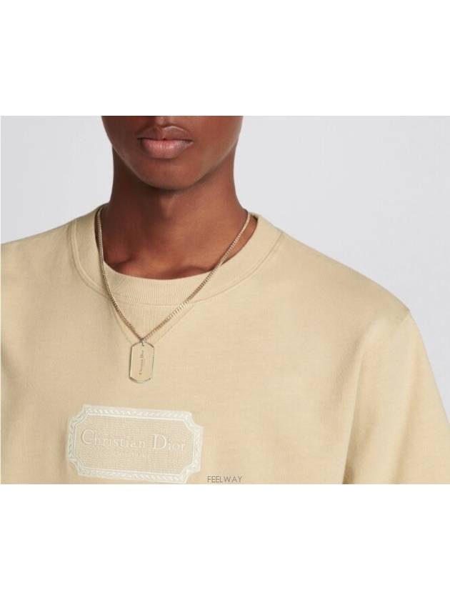 Couture Short Sleeve T-Shirt Beige - DIOR - BALAAN 3