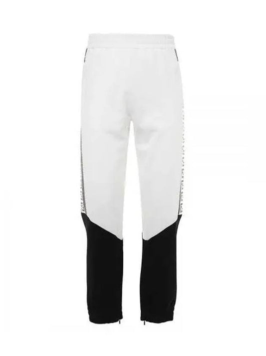 color block logo side jogger pants black white - FENDI - BALAAN 2