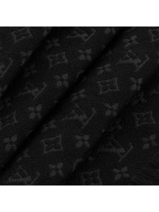 Monogram Classic Wool Scarf Black - LOUIS VUITTON - BALAAN 5