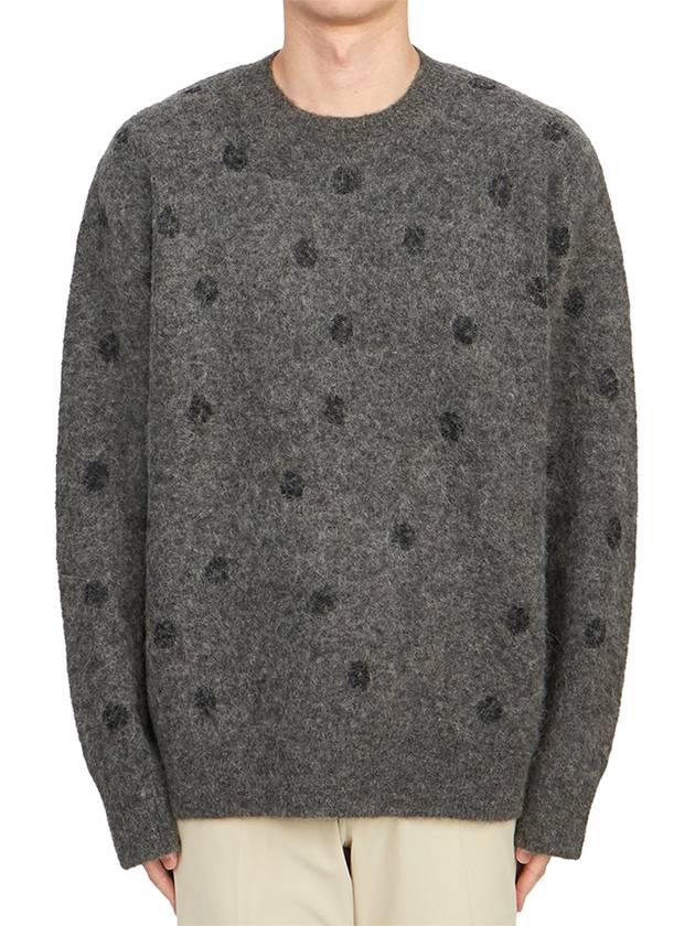 Polk Crew Men's Knit MK088Z CHARCOAL MARL - ALLSAINTS - BALAAN 1