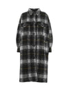 22FW Pontage Check Long Coat Charcoal MA1298 22A012E 02AN - ISABEL MARANT - BALAAN 1