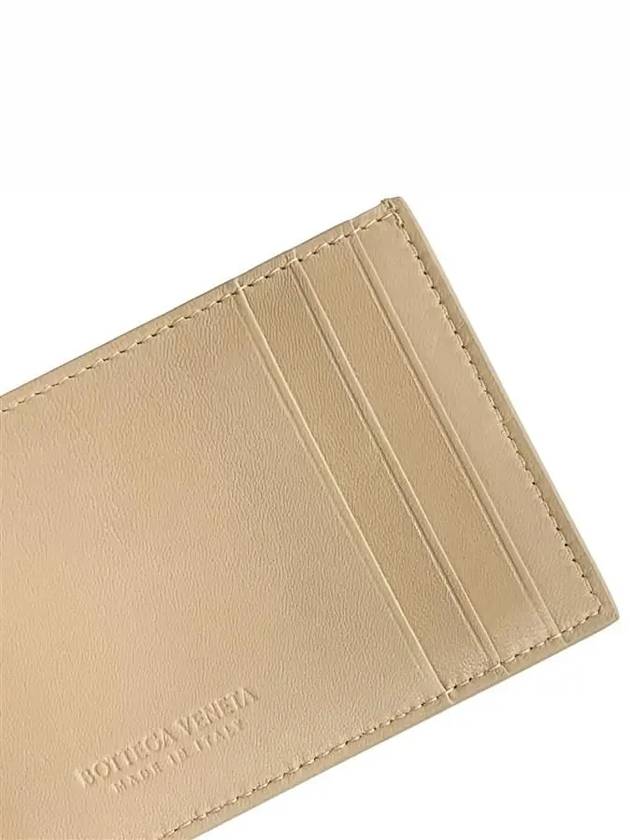 Intrecciato Leather Card Wallet Porridge - BOTTEGA VENETA - BALAAN 4