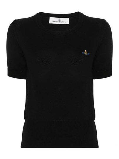 Bea Embroidery Logo Knit Top Black - VIVIENNE WESTWOOD - BALAAN 2