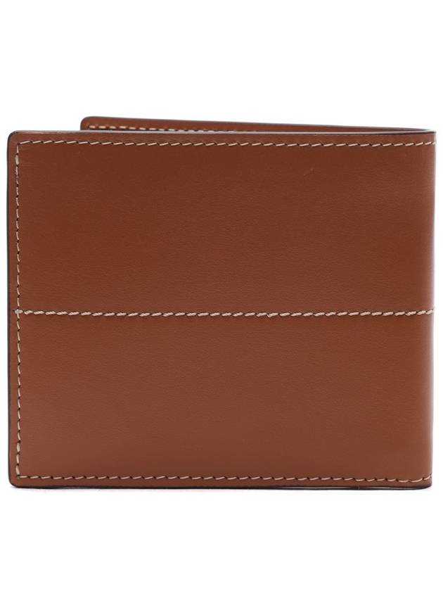 Men's Bi-Fold Stitch Half Wallet Brown - TOD'S - BALAAN 5