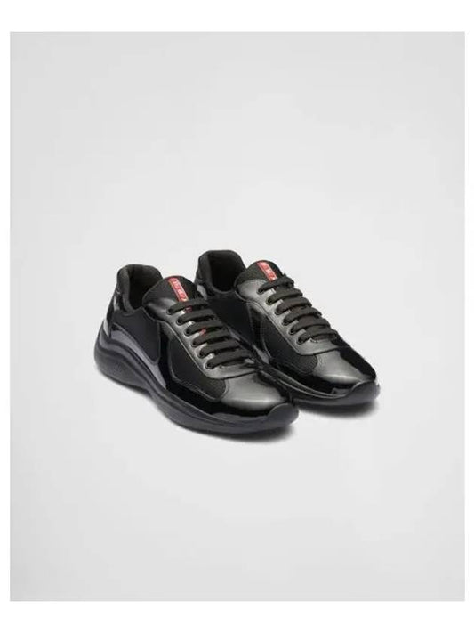 America's Cup Patent Low Top Sneakers Black - PRADA - BALAAN 2
