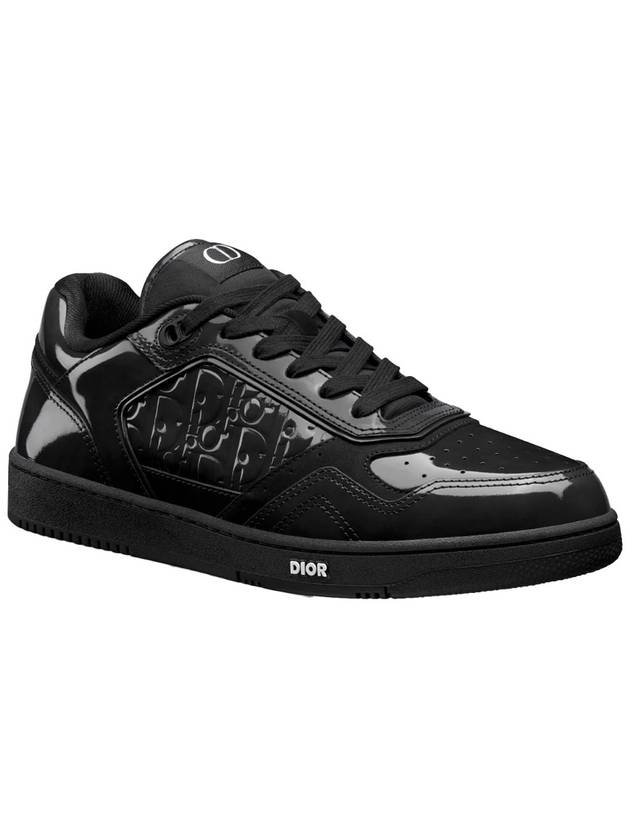 B27 Oblique Gravity Leather Low Top Sneakers Black - DIOR - BALAAN 3