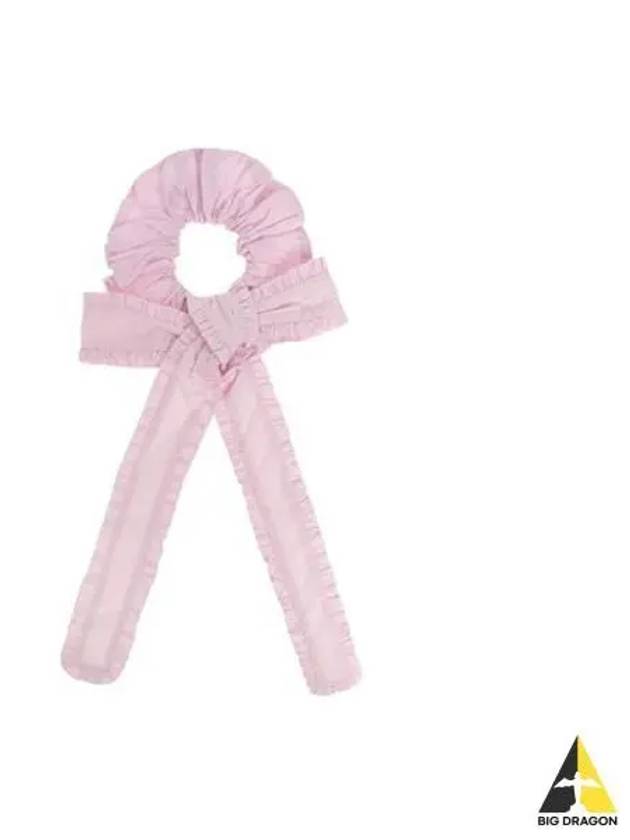 Women s Ruffle Bow Hair Scrunch Light Pink A4667 - GANNI - BALAAN 1