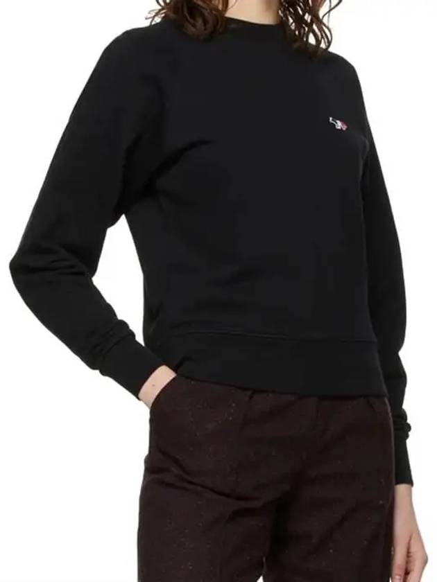 Tricolor Fox Patch Adjusted Sweatshirt Black - MAISON KITSUNE - BALAAN 5