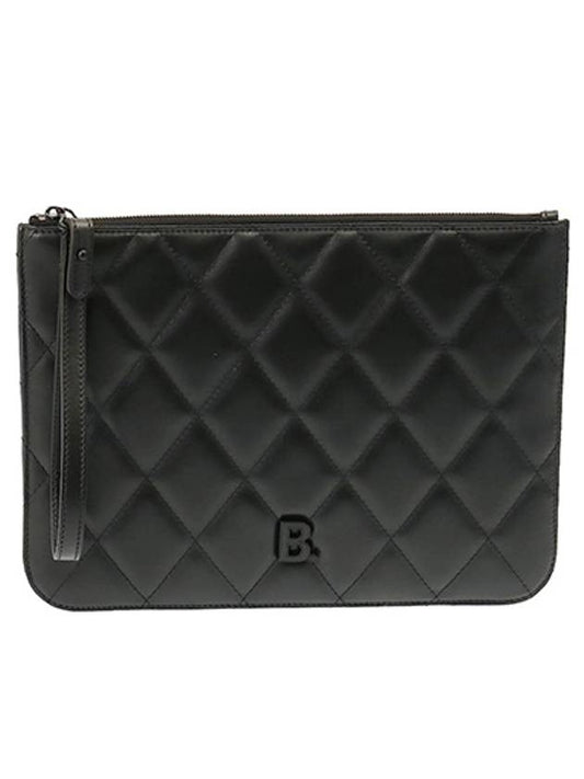 B Logo Strap Clutch Bag Black - BALENCIAGA - BALAAN 2