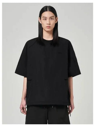 Nylon pocket detail short sleeve pullover knit black domestic product GM0024011154619 - JUUN.J - BALAAN 1