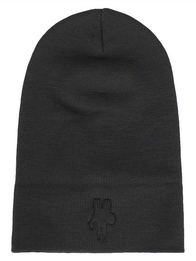 Grenoble Logo Wool Beanie 3B10000 09974 999 - MONCLER - BALAAN 4