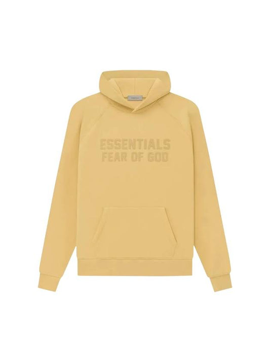 Logo Print Hooded Top Light Tuscan - FEAR OF GOD ESSENTIALS - BALAAN.