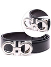 Gancini Reversible Belt Black Brown - SALVATORE FERRAGAMO - BALAAN 3