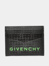 Micro 4G Leather Card Wallet Green Black - GIVENCHY - BALAAN 2