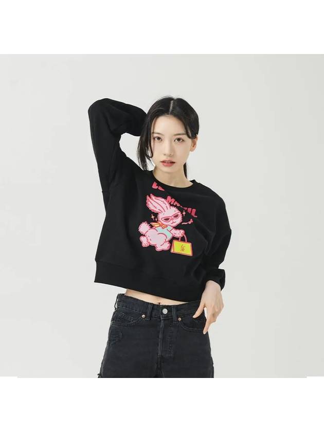 Brushed Options Shopping Rabbit Sweat Shirts BLACK - LE SOLEIL MATINEE - BALAAN 4